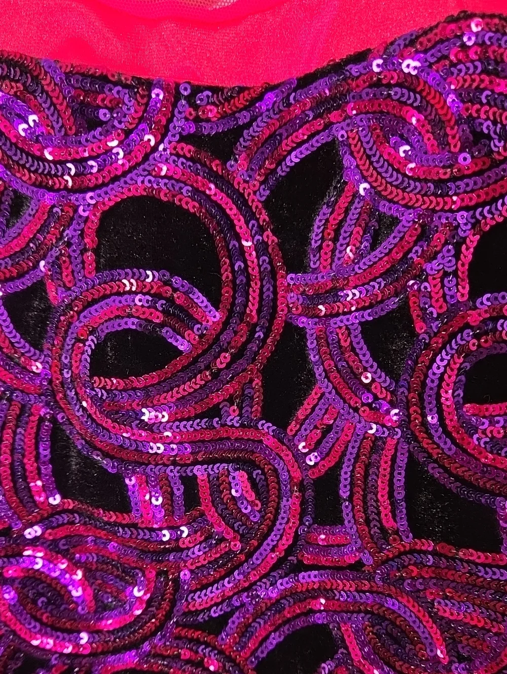 Weissman. Hot Pink and Purple Sequin Dance Costume. Size XLC. Like New